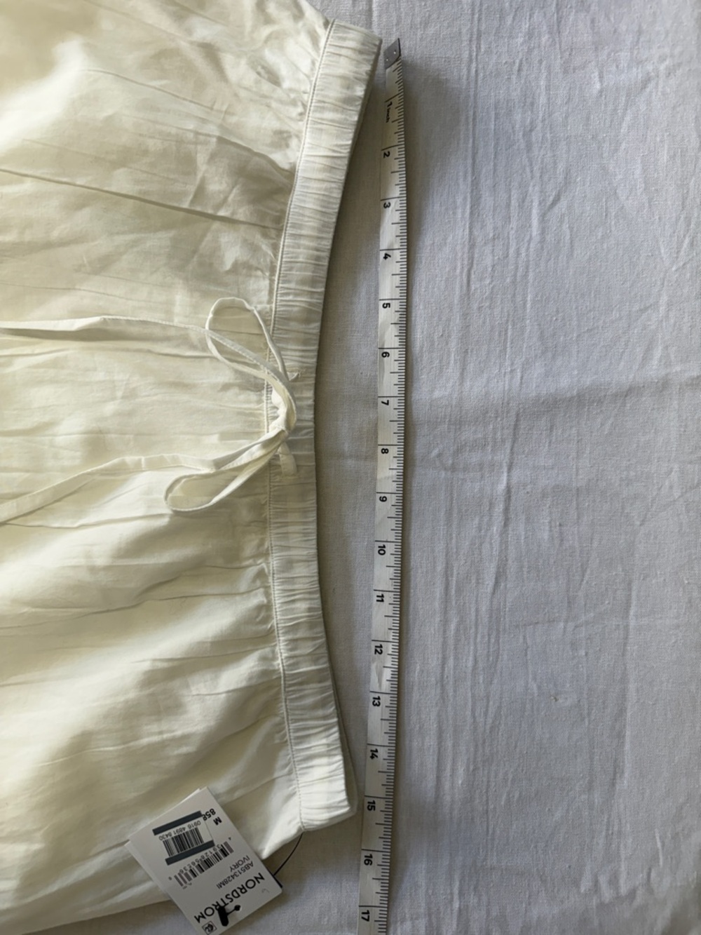 Abound White Tiered Maxi Skirt with Drawstring Waist Size Medium - Picture 8 of 10